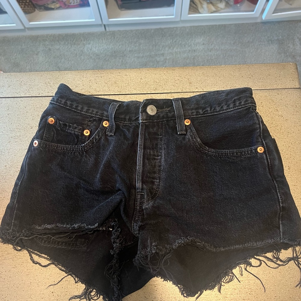 Levi's Black Jean Shorts for Women